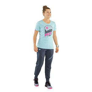 Dynafit Graphic Cotton T-Shirt Women marine blue/badge přední pohled na postavě