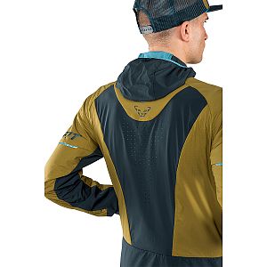 Dynafit Mezzalama Polartec Alpha Jacket M army zadní pohled na postavě detail