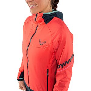 Dynafit Mezzalama Polartec Alpha Jacket W hot coral přední pohled na postavě 2