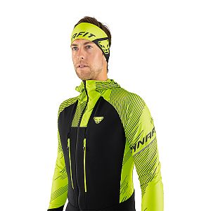 Dynafit Mezzalama Race 2 Jacket M neon yellow přední pohled na postavě detail