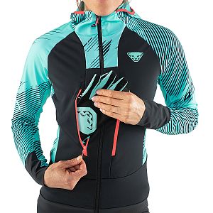 Dynafit Mezzalama Race 2 Jacket W marine blue přední pohled na postavě detail kapsy