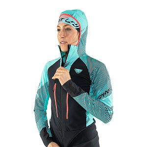 Dynafit Mezzalama Race 2 Jacket W marine blue přední pohled na postavě detail