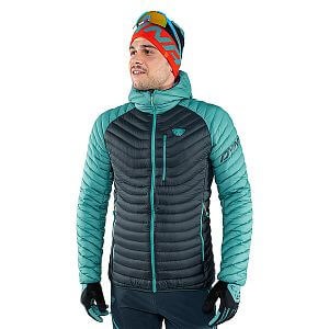 Dynafit Radical Down RDS Hooded Jacket M storm blue přední pohled na postavě