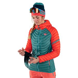 Dynafit Radical Down RDS Hooded Jacket W hot coral dámská skialpová bunda