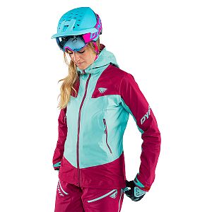 Dynafit Radical Gore-Tex Jacket Women beet red přední pohled detail