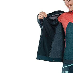 Dynafit Radical Infinium™ Hybrid Jacket Women hot coral dámská funkční zimní bunda