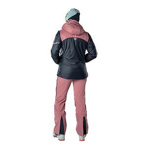 Dynafit Radical Primaloft® Hooded Jacket Women blueberry/mokarosa zadní pohled na postavě