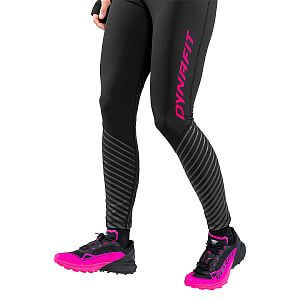 Dynafit Reflective Tights W black out/pink glo detail reflexní prvky