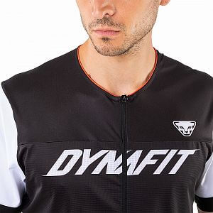 Dynafit Ride Light S/S FZ Tee M black out/nimbus detail pohled na postavě