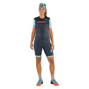 Dynafit Ride Light S/S FZ Tee W blueberry marine blue přední pohled na postavě