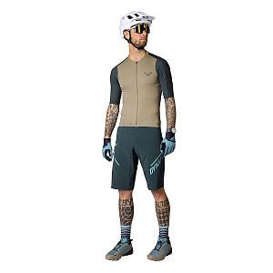 Dynafit Ride Light Short Sleeve Full Zip Jersey Men rock khaki pánský celorozepínací cyklodres