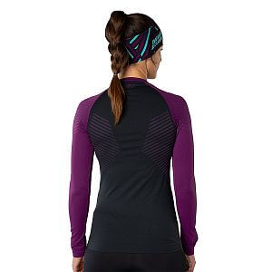 Dynafit Speed Dryarn® Long Sleeve Shirt W royal purple zadní pohled na postavě