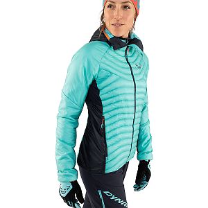 Dynafit Speed Insulation Hooded Jacket W marine blue přední pohled detail