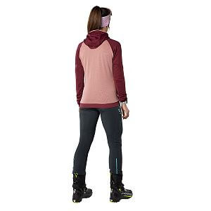 Dynafit Speed Polartec® Hooded Jacket Women burgundy dámská mikina zadní pohled