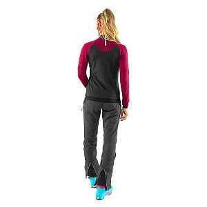 Dynafit Speed Polartec® Jacket Women beet red zadní pohled na postavě