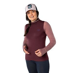 Dynafit Tigard Merino Hoody Women mokarosa přední pohled na postavě