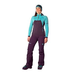 Dynafit Tour Wool Thermal Hoody W marine blue přední pohled na postavě