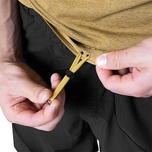 Dynafit Trail 2in1 short M black out tobacco detail pas