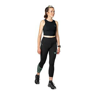 Dynafit Trail 7/8 Tights W black out / jadelite přední pohled na postavě
