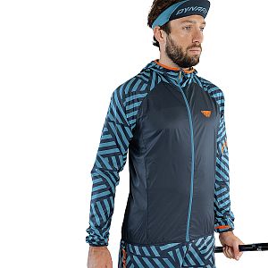 Dynafit Trail Graphic Wind Jacket Men storm blue/razzle dazzle bunda na trail running