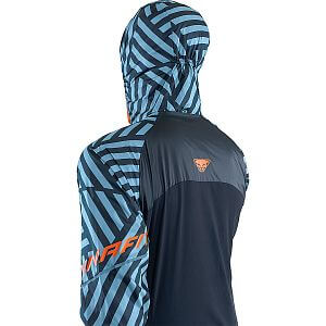 Dynafit Trail Graphic Wind Jacket Men storm blue/razzle dazzle pánská běžecká bunda