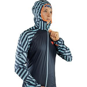 Dynafit Trail Graphic Wind Jacket Women marine blue/razzle dazzle kapuce