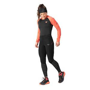 Dynafit Trail Reflective Pants W black out dámské běžecké kalhoty s reflexními prvky