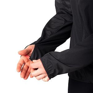 Dynafit Trail Reflective Wind JKT W black out dámská běžecká bunda s kapucí a reflexními prvky