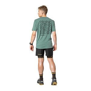 Dynafit Trail T-Shirt M atlantic zadní pohled na postavě