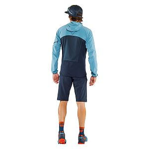 Dynafit Transalper Dynastretch Jacket M storm blue zadní pohled a postavě