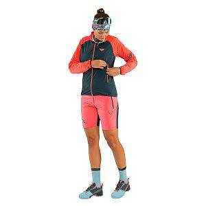 Dynafit Transalper Dynastretch Jacket W hot coral přední pohled na postavě