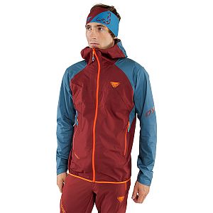 Dynafit Transalper Gore-Tex Jacket M mallard blue přední pohled na postavě detail