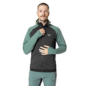 Dynafit Transalper Thermal Hoody JKT M atlantic přední pohled na postavě detail