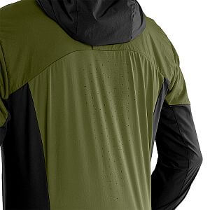 Dynafit Traverse Alpha® Hooded Jacket Men winter moss detail zadní část