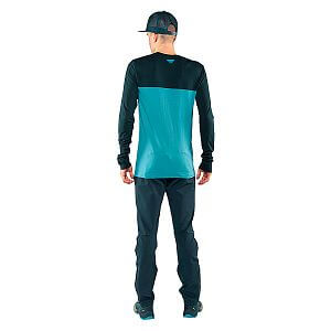 Dynafit Traverse S-Tech L/S Tee M storm blue zadní pohled na postavě