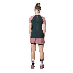 Dynafit Ultra S-Tech Shirt W blueberry / mokarosa dámské běžecké tričko zadní pohled
