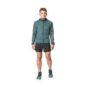 Dynafit Vert Wind Jacket Men atlantic pánská ultralehká běžecká větrovka s kapucí