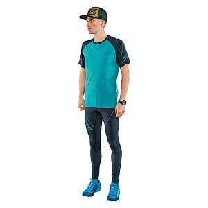 Dynafit Winter Running Tights M blueberry/storm blue přední pohled na postavě