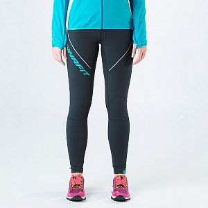 Dynafit Winter Running Tights W blueberry/marine blue přední pohled na postavě detail