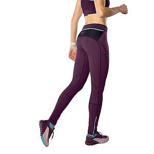 Dynafit Winter Running Tights W royal purple zadní pohled na postavě