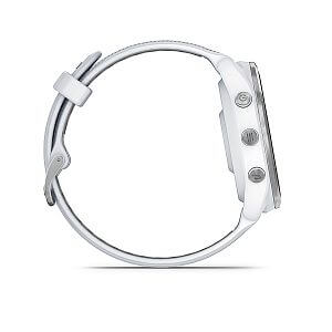 Forerunner® 965 - titanová luneta, pouzdro White, řemínek silicone White/Grey tlačítka