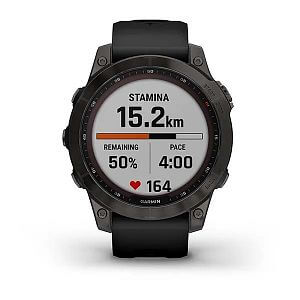 Garmin Fenix 7 PRO Sapphire Solar, Black DLC Titanium / Black Silicone Band zdravotní ukazatele