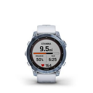 Garmin Fenix 7 Sapphire Solar, Blue DLC Titanium / White Band