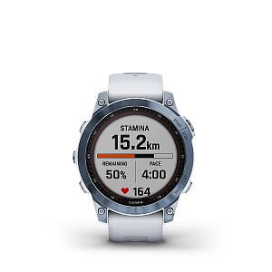 Garmin Fenix 7 Sapphire Solar, Blue DLC Titanium / White Band