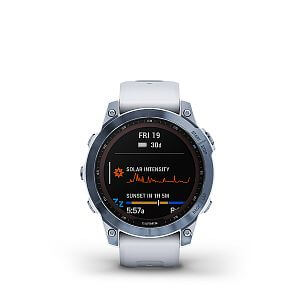 Garmin Fenix 7 Sapphire Solar, Blue DLC Titanium / White Band