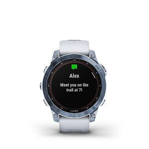 Garmin Fenix 7 Sapphire Solar, Blue DLC Titanium / White Band