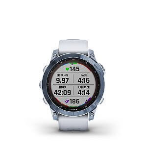 Garmin Fenix 7 Sapphire Solar, Blue DLC Titanium / White Band