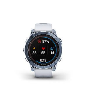 Garmin Fenix 7 Sapphire Solar, Blue DLC Titanium / White Band