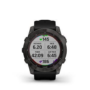 Garmin Fenix 7X PRO Sapphire Solar - grey DLC titanium / black band datové obrazovky