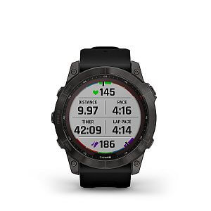 Garmin Fenix 7X PRO Sapphire Solar - grey DLC titanium / black band sport